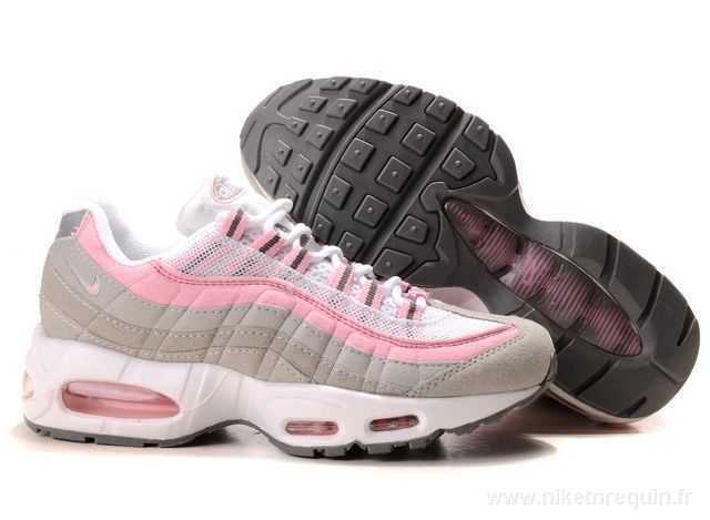 Chaussures Nike Air Max Gris Et Rose